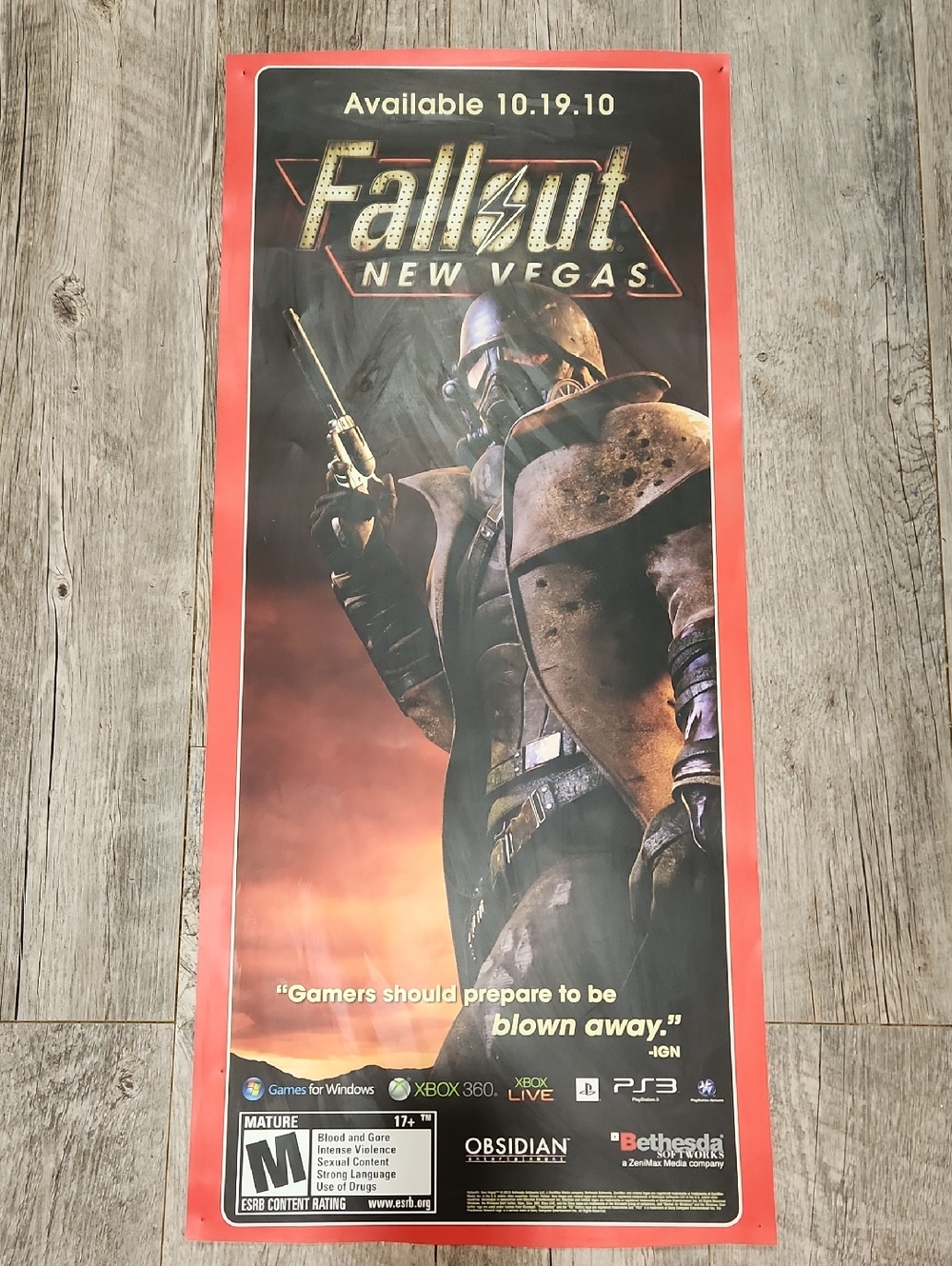 Fallout New Vegas Promotional Poster - Red and Black